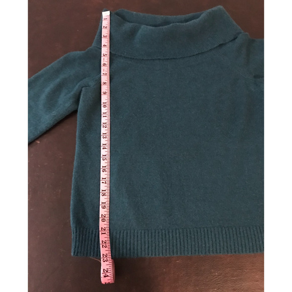 by Anthropologie Shelby Pullover Off-the-Shoulder Teal Sweater - Size Small - Picture 8 of 8